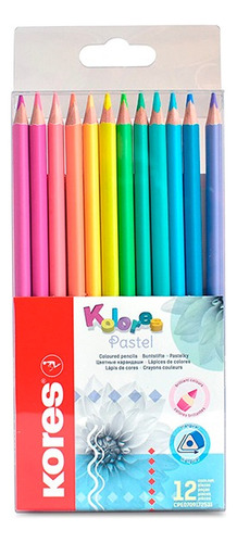 Colores Pastel Kores - 12 Und 