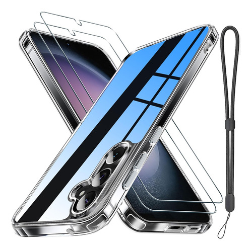 Funda Transparente Para  Samsung Galaxy S23 Fe C/protectores