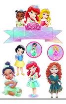 Comprar Adorno Torta Cake Topper  Personalizado Varios Personajes Rosa Princesas Disney