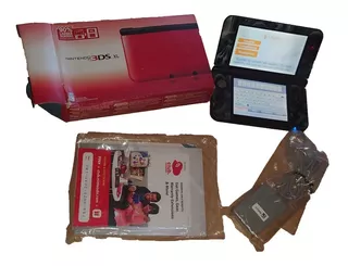 Nintendo 3ds Xl Rojo / Negro Con Skin Completo!