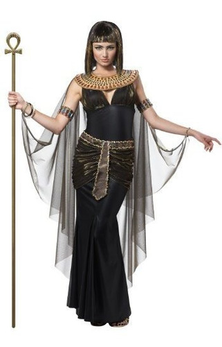 Trajes De California Cleopatra Adulto De Mujer, Negro, X-lar