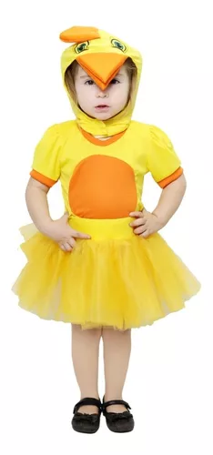 Disfraz De Primavera Pollita Amarilla Tutu Infantil Niña