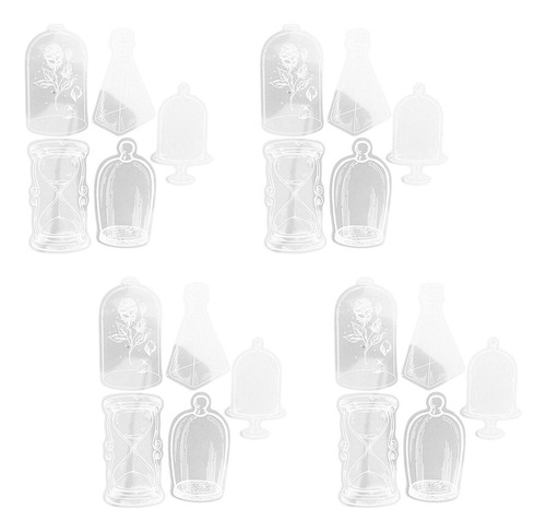 3 X 20 Marcapáginas De Flores Secas Transparentes Diy Para