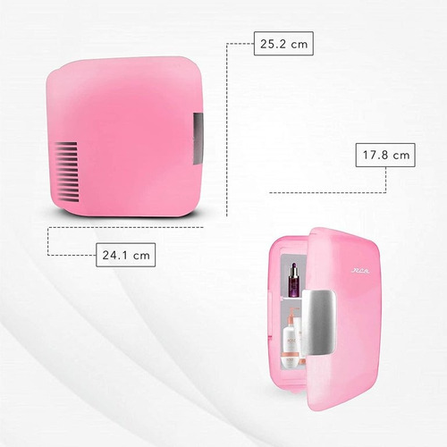 Mini Refrigerador Rosa Rca Enfria Y Calenta Rc-4p