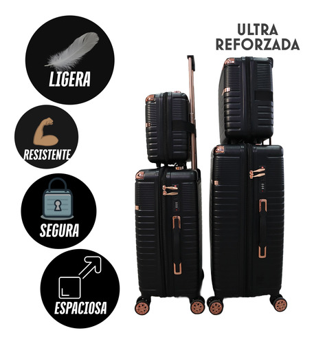 Set 4 Maletas De Viaje 20 Y 10 Kgs Grande Y Carry On De Mano