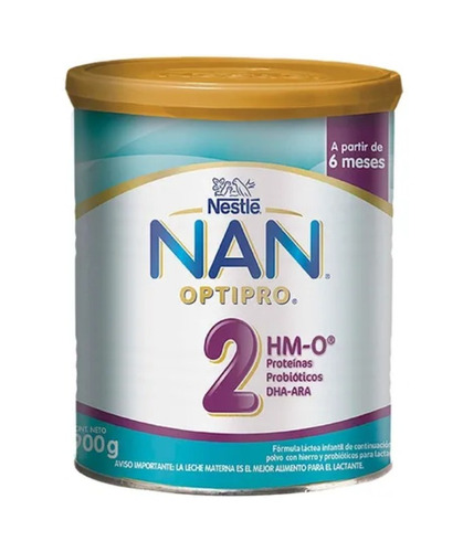 Imagen 2 de 2 de Leche de fórmula en polvo Nestlé Nan Optipro 2 en lata de 900g - 6 a 12 meses