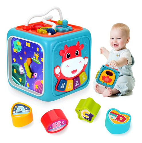 Ids Home Activity Cube Toys,6 En 1 Multi-purpose Learning Cu