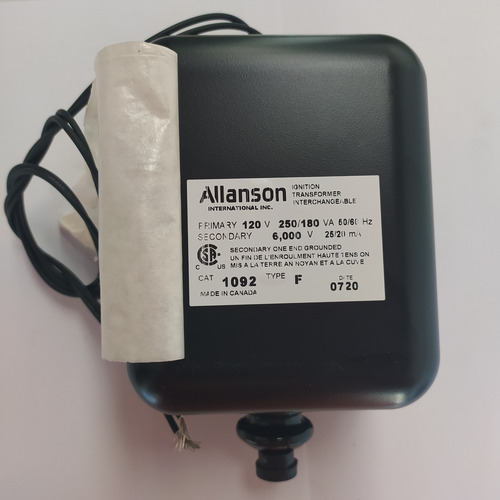 Transformador De Ignicion De 1 Polo Para Gas Allanson 1092-f