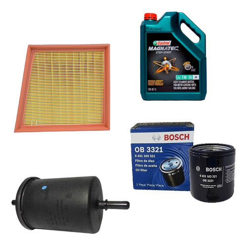 Kit 3 Filtros Ford Fiesta Kinetic Castrol 5w30 Sintetico 4l