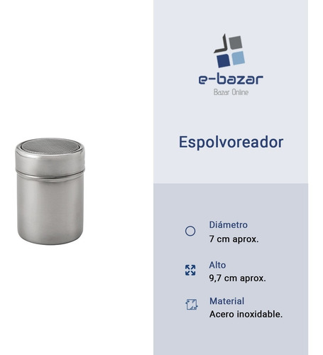 Imagen 6 de 8 de Vaso Cernidor Espolvoreador Tamizador De Harina