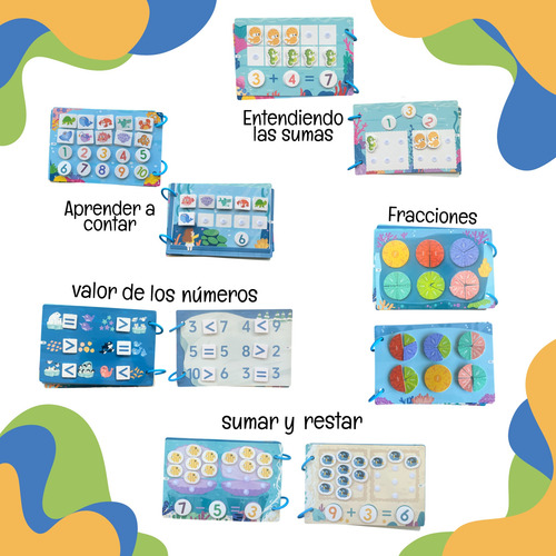 2 Libros Montessori Busy Book Estimulación Temprana Bebé