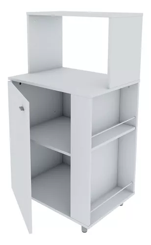 Mueble Microondas Cocina Organizador Blanco Melamina