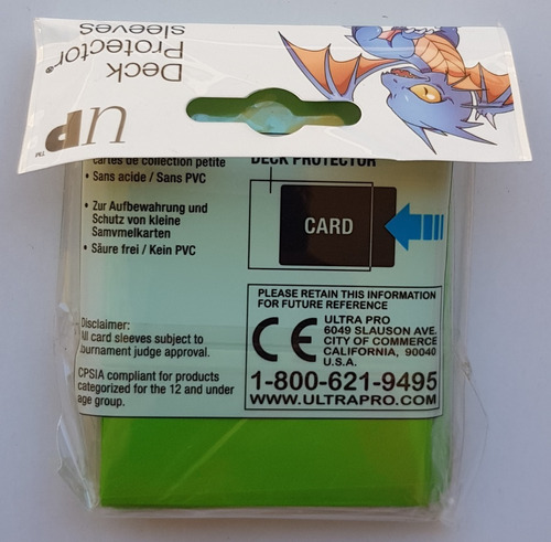 Imagen 2 de 2 de Micas Ultra Pro Small Deck Protector Lime Green - Verde Lima