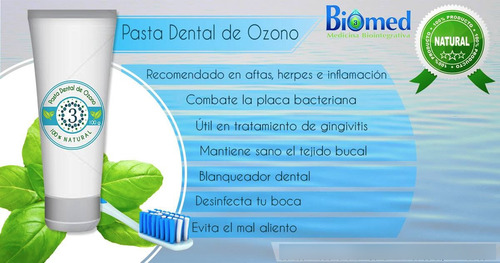 Pasta Dental De Ozono Bio3med X 3 Piezas