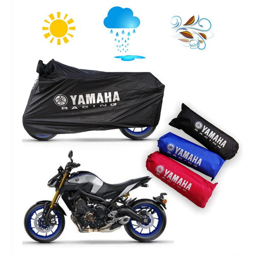 Cubierta Funda Impermeable Compatible Yamaha Deportiva Naked R15 R3 R6 R6s R6r R1 Mt07 Fz07 Fz09 Mt03 