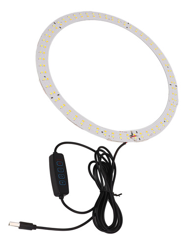 Placa Led Circular Con Mecha De 25 Cm, 10 Grados De Brillo,