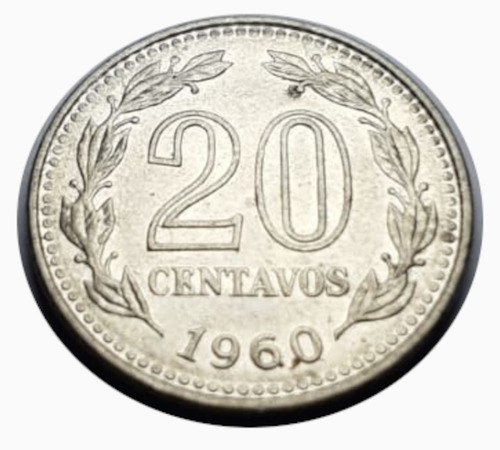 Moneda Argentina 1960 20 Centavos C/ Punto