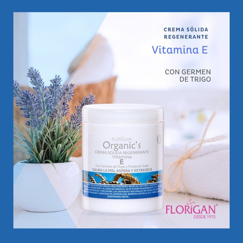 Crema Sólida Regenerante Vitamina E 600grs. Florigan