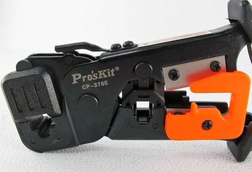 Imagen 2 de 6 de Pinza Crimpeador Proskit Cp-376e Rj45 Rj11 C/ Pelacable