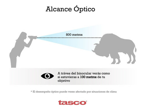 Imagen 2 de 6 de Binoculares Tasco Focus Free 8x32 Roof Enfoque Automático! Negro