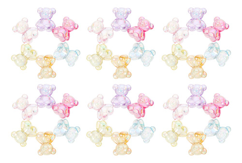 100 Cuentas Dispersas Con Forma De Oso Con Dibujos Animados