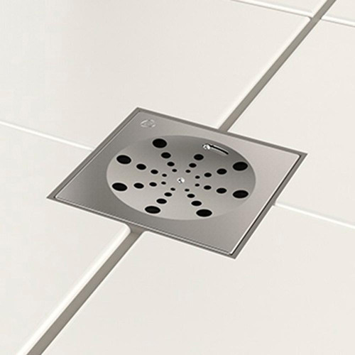Tampa Grelha Blukit Para Ralos Quadrado 10cm Com Fecho Inox