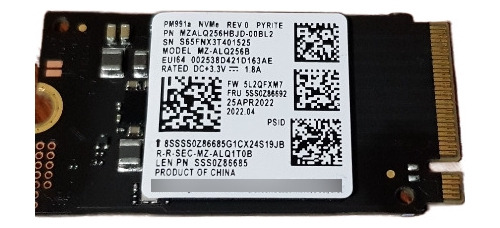 Disco Solido Ssd M.2 2242 256gb Samsung Pm991a Nvme Pcie Oem