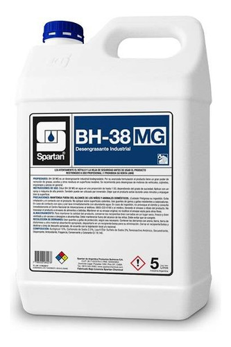 Desengrasante Industrial Bh-38 Mg X 5 Litros Para Hidro