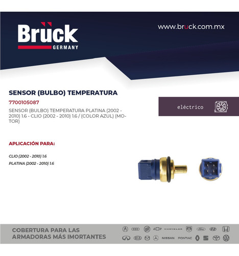 Bulbo Sensor Temperatura Platina 2005 7700105087