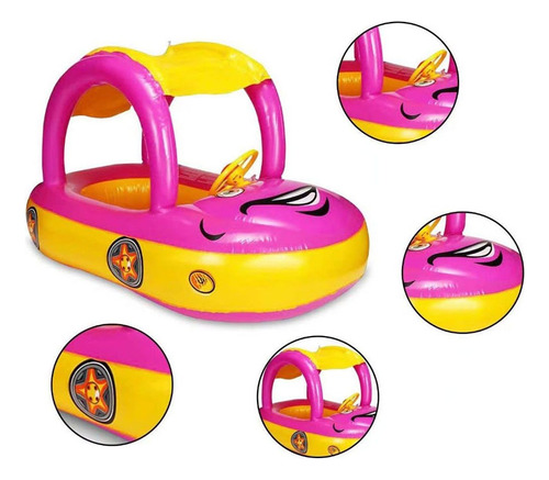 Flotador Inflable For Piscina For Bebés Con Forma De Coche