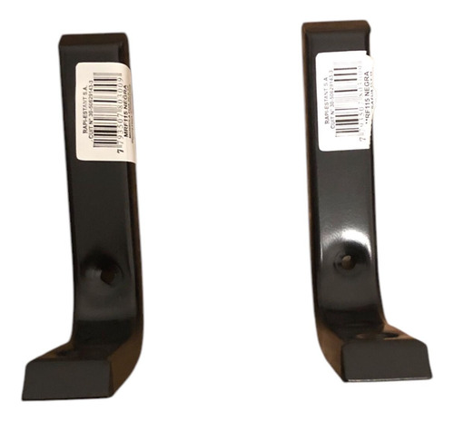 2 Ménsulas En L Fija 10x15cm Soporte Repisa Negras