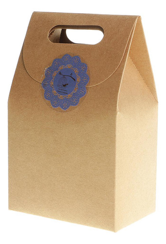 10 Piezas De Papel Kraft Dulces Presentes Bolsas Caja De