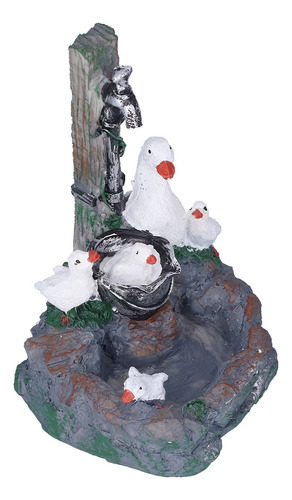 Estatuas De Jardín, Estatua De La Familia De Patos, Resina O
