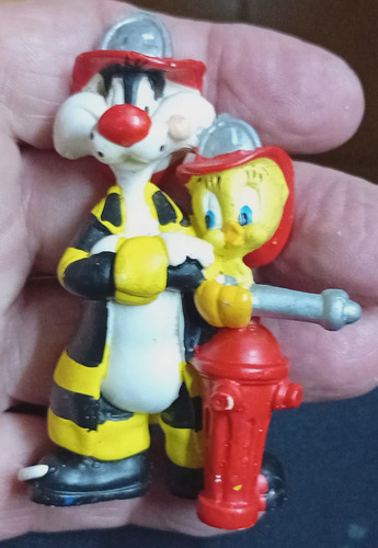 Figura Silvestre Y Tweety Warner Bros Bullyland Germany 9cm (Usado)