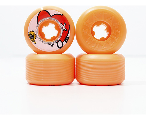 Llantas De Skate Rata Wheels 54mm Cabeza De Rata Naranja
