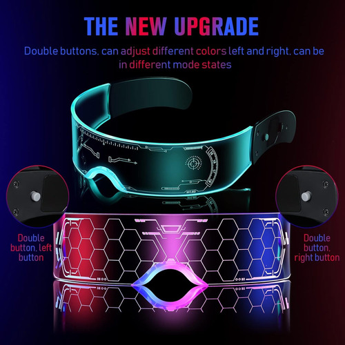 Lentes Led Neon Fiestas Electronicas Rave Bodas Rosa L11