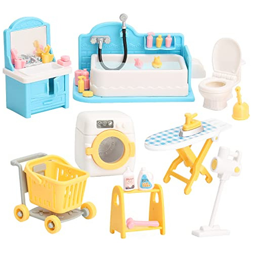 Set De Muebles Casa De Muñecas Niños, Juguetes De Min...