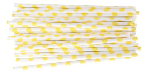 Pajitas Biodegradables, 50 Piezas, Papel Con Estampado De Fr