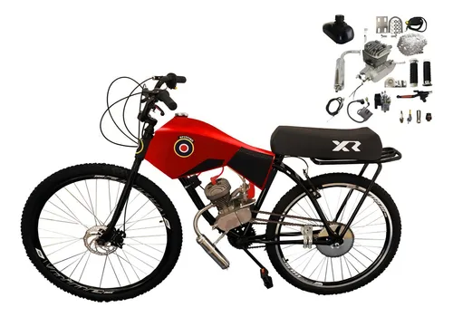 comprar Bike Motorizada 80cc Aro29 Coroa 52 Tractor Kit Desmont Cor Vermelho Ferrari