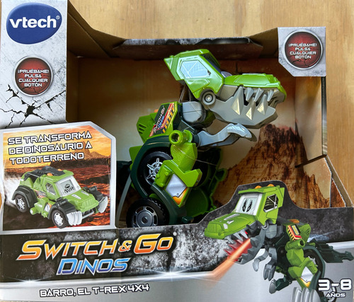 Juguete Switch Y Go Dinos Barro El T-rex 4x4 Dinosaurio Elec
