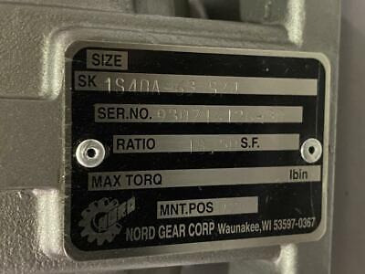 Nord Geared Ac Motor 0.16hp 230/240v. 60hz. Output Rpm Tts