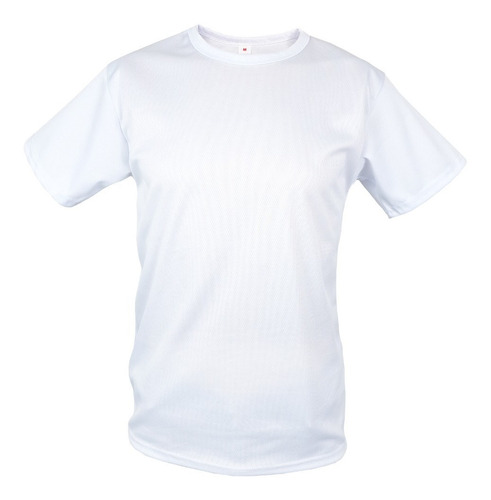 Playera Deportiva Para Sublimar Blanca Hombre Cuello Redondo