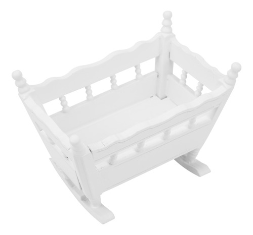 Cama De Bebé Modelo Cunas Blancas De Madera Para Casa De Muñ