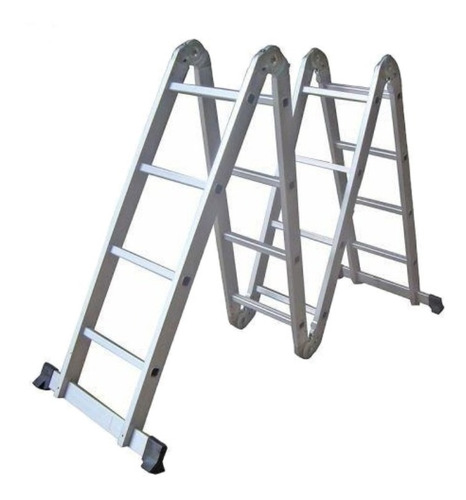 Imagen 3 de 4 de Escalera de aluminio multipropósito Garden Life TE1700 plateado