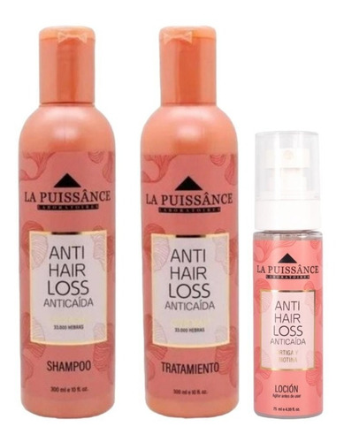 Kit Hair Loss Anticaida Shampoo+trata+locion La Puissance