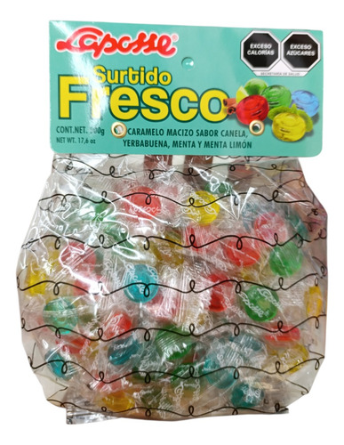 Caramelo Surtido Fresco 5kg Canela Yerbabuena Menta Limón