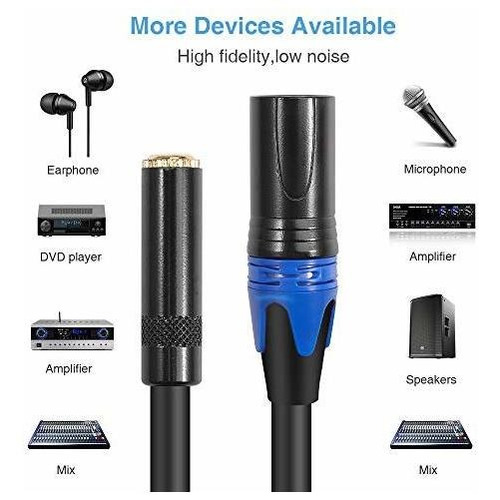 Cable Macho Disino De 1/8 A Xlr, Balanceado De 3,5 Mm (1/8 D
