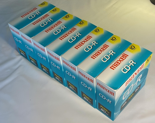 Cdr Maxell 48x 10 Unidades No Pack E Com Caixas Acrilicas
