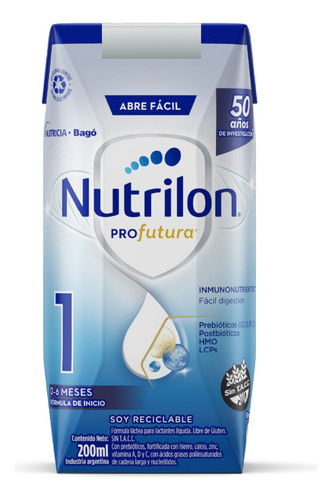 Nutrilon 1 Profutura - 0 A 6 Meses Brick 200ml X 24un