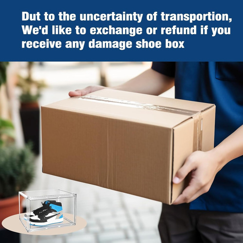 Caja Transparente 35,5 X 24,5 X 13 Cm Para Zapato